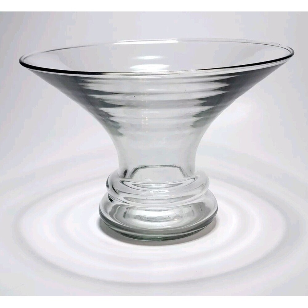 Vtg MCM Retro Flared Glass Bowl Iridescent Grannycore Collectible